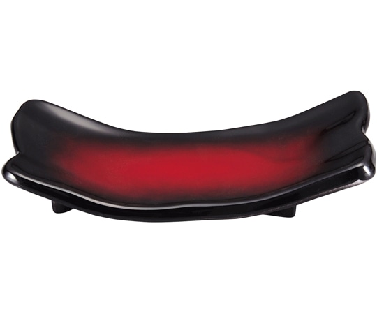 福井クラフト 耐熱7.5寸 舞光焼物皿 朱黒ぼかしSH塗 74011900 1個（ご注文単位1個）【直送品】