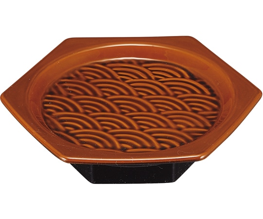 福井クラフト 耐熱6.5寸 亀甲高月盛鉢 漆調春慶塗 51272202 1個（ご注文単位1個）【直送品】