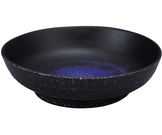 福井クラフト 5.8寸 丸平鉢 黒釉藍だまり 51406450 1個（ご注文単位1個）【直送品】