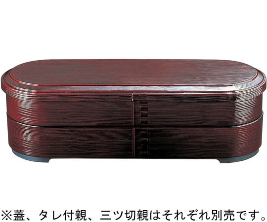 福井クラフト ヘギ目小判弁当 溜内朱(タレ付親) 21042045 1個（ご注文単位1個）【直送品】