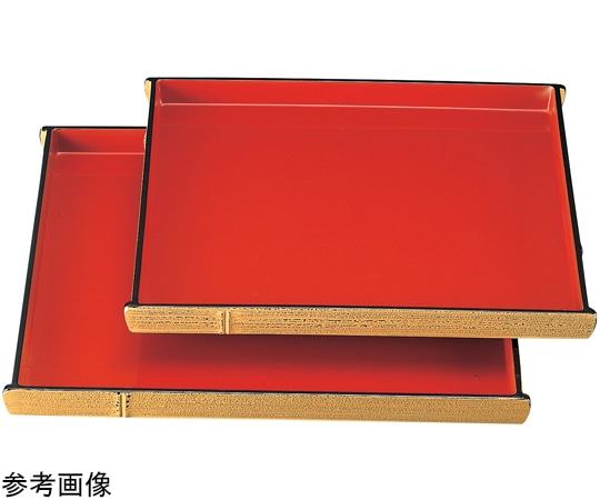 福井クラフト ユ)尺0 角竹型番重(浅)クリームゴマ竹内朱 51306550 1個（ご注文単位1個）【直送品】