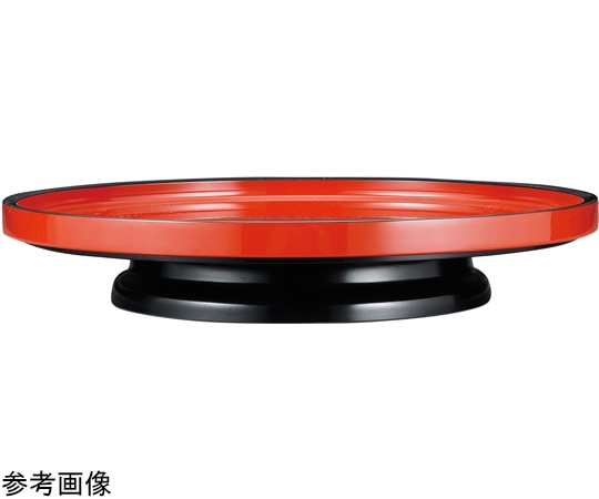 福井クラフト 尺3 回転盛皿 朱天黒 50010580 1個（ご注文単位1個）【直送品】