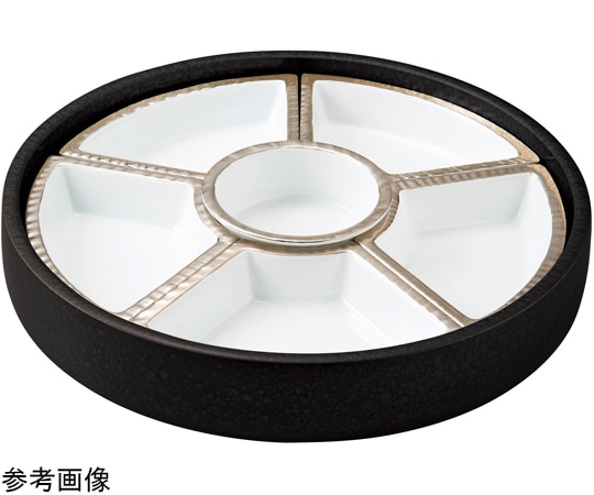 福井クラフト 尺5 回転盛桶黒PT陶器仕切付 50028850 1個（ご注文単位1個）【直送品】