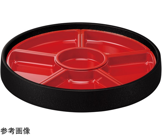福井クラフト 尺5 回転盛桶黒赤二度塗仕切付 50028870 1個（ご注文単位1個）【直送品】