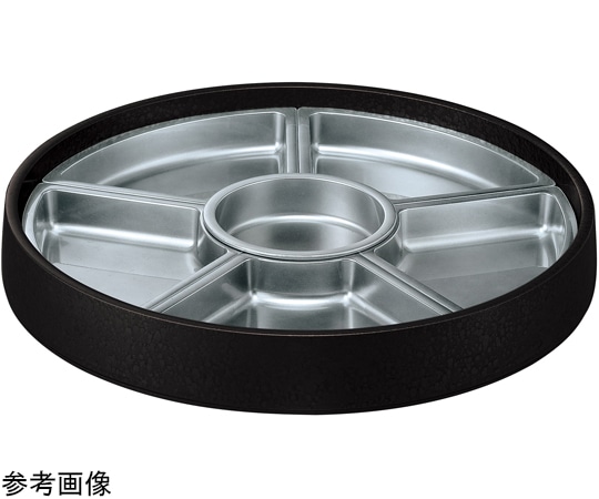福井クラフト 尺1 回転桶黒銀透き仕切付 50028875 1個（ご注文単位1個）【直送品】