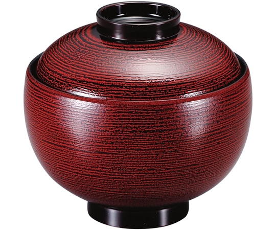 福井クラフト 3.1寸 布袋椀 溜刷毛目 12033130 1個（ご注文単位1個）【直送品】