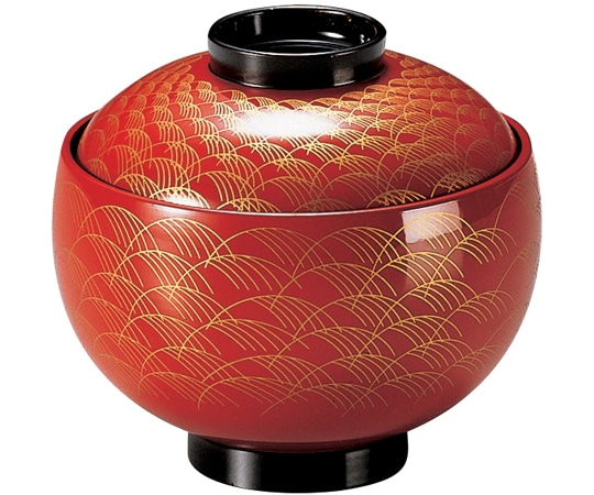 福井クラフト 3.1寸 布袋椀 朱武蔵野 33100230 1個（ご注文単位1個）【直送品】