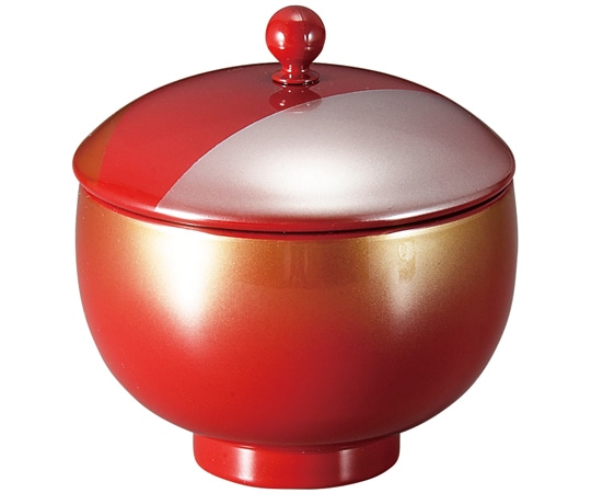 福井クラフト 小梅椀(蓋親)朱雅色紙 30004110 1個（ご注文単位1個）【直送品】