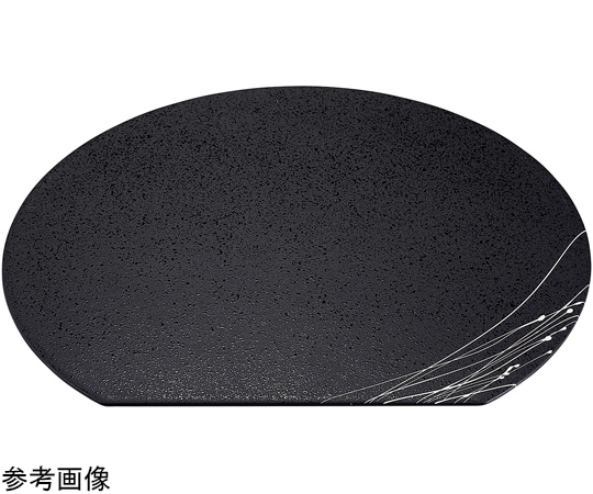 福井クラフト 尺3 祇園半月敷マット 黒クリヤータタキ白乱糸/黒塗 11014370 1個（ご注文単位1個）【直送品】