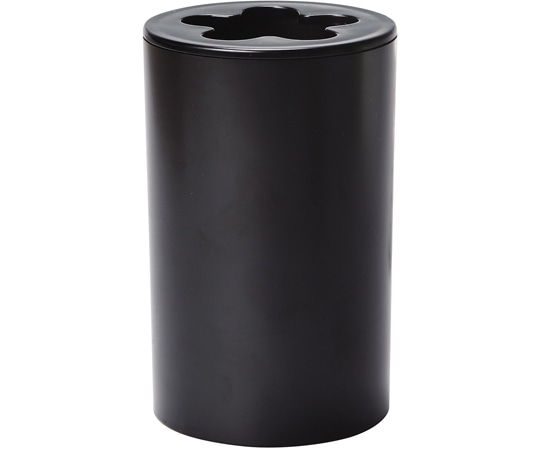 福井クラフト はぶらし立て(丸)ブラックOM 81014330 1個（ご注文単位1個）【直送品】