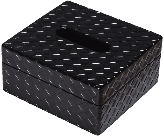 福井クラフト ティッシュBOX(小)艶消ブラックセット 81014230 1個（ご注文単位1個）【直送品】