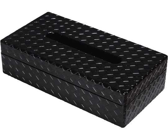 福井クラフト ティッシュBOX(大)艶消ブラックセット 81014240 1個（ご注文単位1個）【直送品】