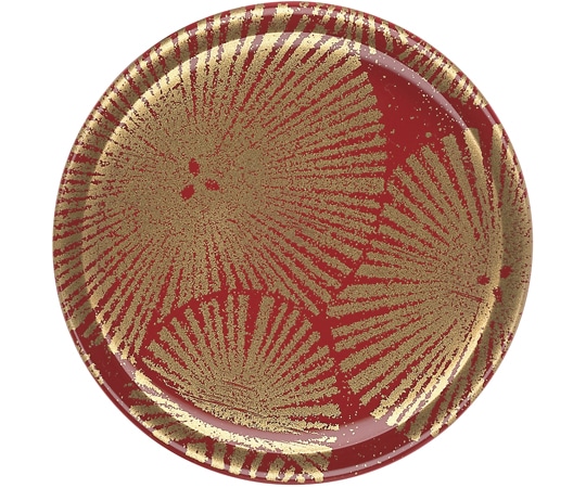 福井クラフト 新A150丸寿司皿 和紙風 赤松葉 12041280 1個（ご注文単位1個）【直送品】