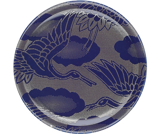 福井クラフト 新A150丸寿司皿 西陣風 青銀鶴 12041210 1個（ご注文単位1個）【直送品】