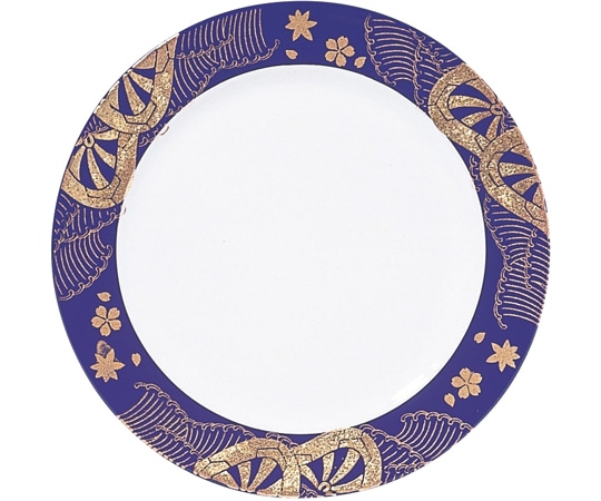 福井クラフト A173丸寿司皿 御所車 式部 12021730 1個（ご注文単位1個）【直送品】