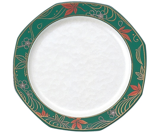 福井クラフト A隅丸八角皿 立田川アクア 灰緑 12022790 1個（ご注文単位1個）【直送品】