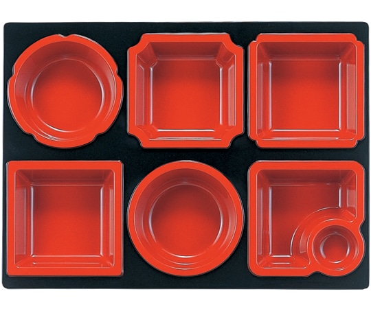 福井クラフト 尺2寸 長手弁当用 N仕切 内朱天黒 70001910 1個（ご注文単位1個）【直送品】