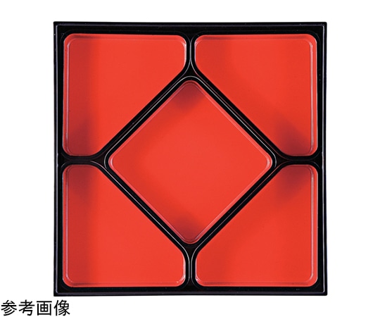 福井クラフト 9.5 千筋重用四角仕切朱天黒 24233750 1個（ご注文単位1個）【直送品】