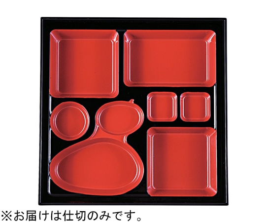 福井クラフト 尺0 角千筋重用幕の内仕切朱天黒 24233790 1個（ご注文単位1個）【直送品】