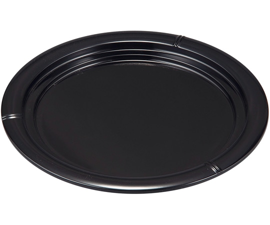 福井クラフト 丸竹皿 黒 40431080 1個（ご注文単位1個）【直送品】