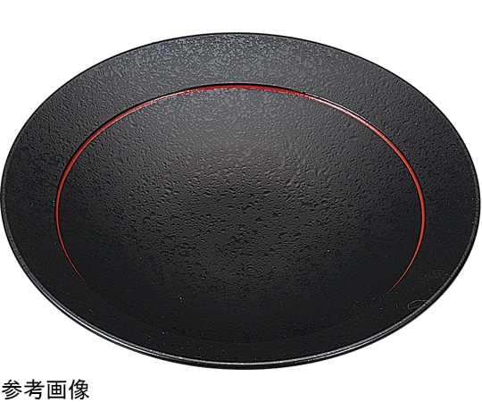 福井クラフト 8.5寸 大安そば盛皿 黒に内渕朱ラインクリヤータタキ裏黒塗り 51301325 1個（ご注文単位1個）【直送品】