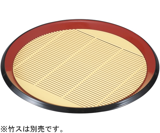 福井クラフト 8寸 丸布目そば皿 朱渕黒 45133130 1個（ご注文単位1個）【直送品】