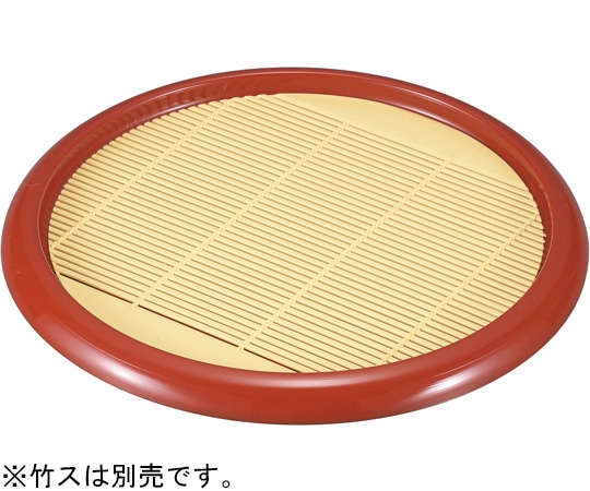 福井クラフト 8寸 丸刷毛目そば皿 柿朱 46191250 1個（ご注文単位1個）【直送品】