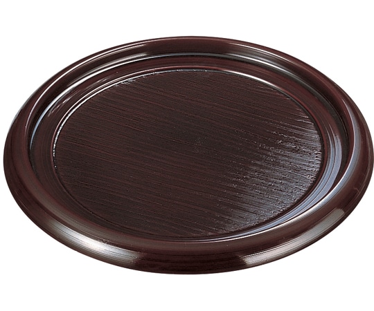 福井クラフト 8寸 丸刷毛目そば皿 溜 46191260 1個（ご注文単位1個）【直送品】