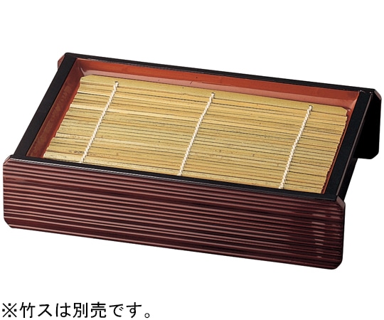 福井クラフト 線筋長角ザル 溜内朱 枠 45050610 1個（ご注文単位1個）【直送品】