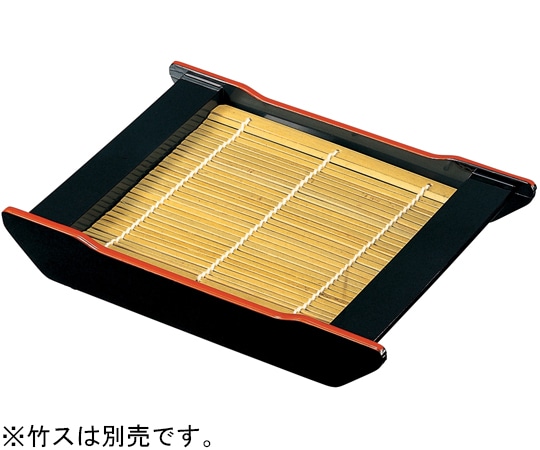 福井クラフト 芝舟そば皿 黒天朱 46191160 1個（ご注文単位1個）【直送品】