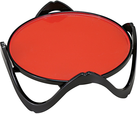 福井クラフト 盆情盛器 梅型皿足付朱天黒/(黒) 55008410 1個（ご注文単位1個）【直送品】