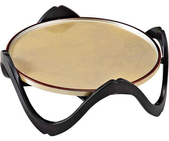 福井クラフト 盆情盛器 梅型皿足付黄金銀彩天べっ甲/(黒) 55204350 1個（ご注文単位1個）【直送品】