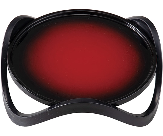 福井クラフト 丸盆 情盛器 朱黒ぼかしSH塗 51310148 1個（ご注文単位1個）【直送品】