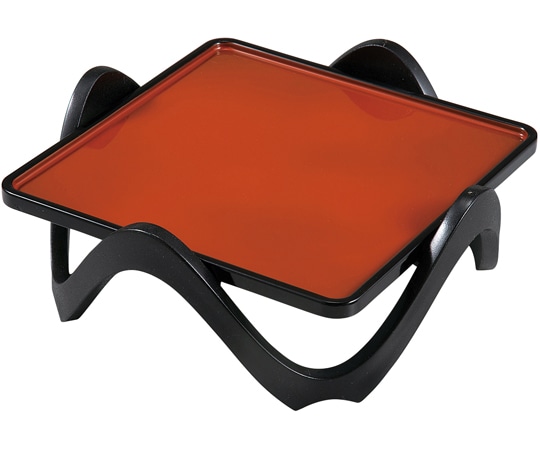 福井クラフト 角盆 情盛器 柿朱天黒/網目(足付) 51310260 1個（ご注文単位1個）【直送品】