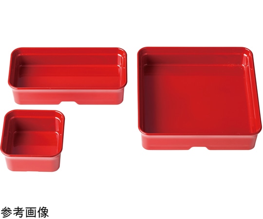 福井クラフト バイキングプレート 1ツ切角鉢 赤(二度塗) 55202510 1個（ご注文単位1個）【直送品】