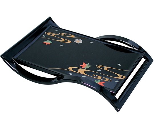 福井クラフト ウエーブ盛器 立田川/黒乾漆 15158710 1個（ご注文単位1個）【直送品】