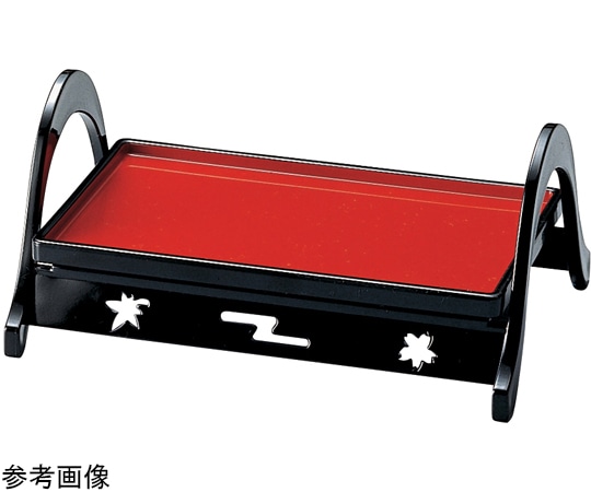 福井クラフト 夢まくら長角皿 朱天黒/金LG 51012510 1個（ご注文単位1個）【直送品】