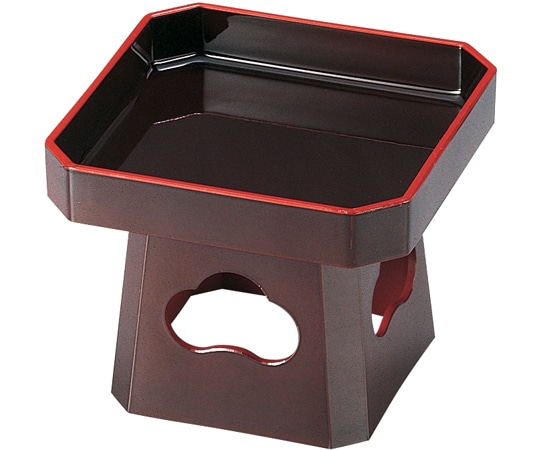 福井クラフト 4.5寸 三宝 溜天朱セット 51021068 1個（ご注文単位1個）【直送品】