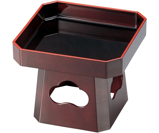 福井クラフト 5.5寸 三宝 溜天朱セット 51021078 1個（ご注文単位1個）【直送品】