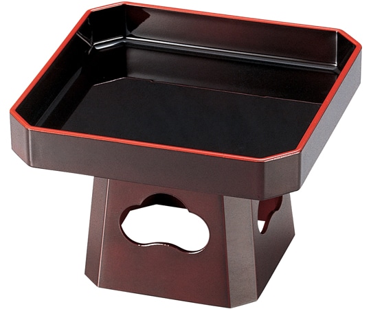 福井クラフト 6.5寸 三宝 溜天朱セット 51021088 1個（ご注文単位1個）【直送品】