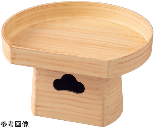 福井クラフト 6寸 半月三宝 白木セット 55204520 1個（ご注文単位1個）【直送品】