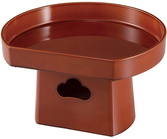 福井クラフト 7寸 半月三宝 漆調春慶セット 55206120 1個（ご注文単位1個）【直送品】