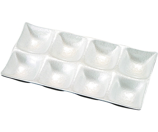 福井クラフト 1/2八ッ切プレート Wアクア裏塗有 51037970 1個（ご注文単位1個）【直送品】