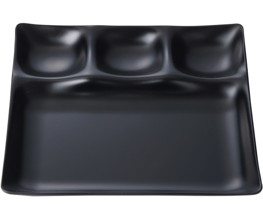 福井クラフト 25cm 角ABS1/3プレート 黒艶消(裏黒) 50023010 1個（ご注文単位1個）【直送品】