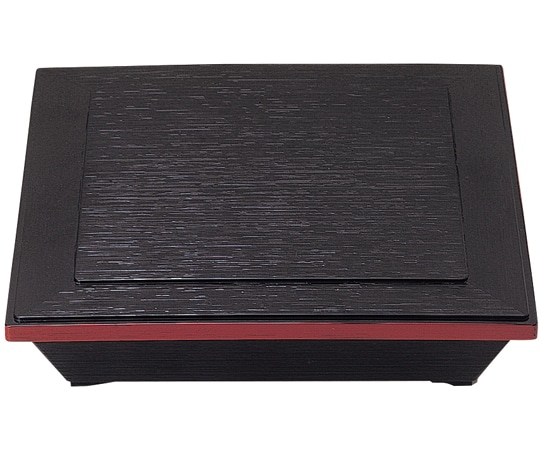 福井クラフト A8.5 ダイヤ松花堂黒渕朱(蓋親) 21080010 1個（ご注文単位1個）【直送品】