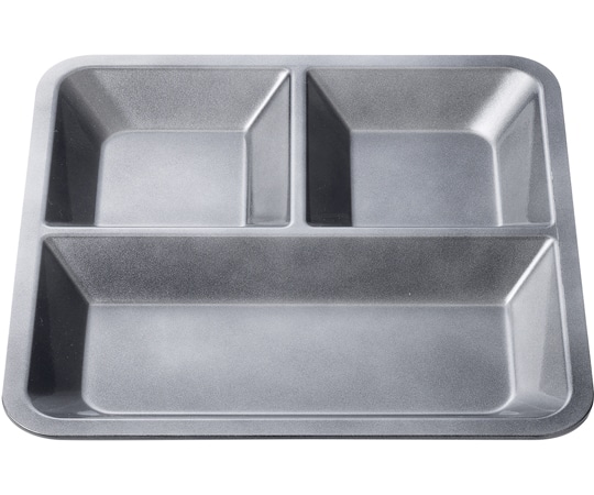 福井クラフト 8.5寸 松花堂三つ仕切 銀透き(裏黒) 55008890 1個（ご注文単位1個）【直送品】