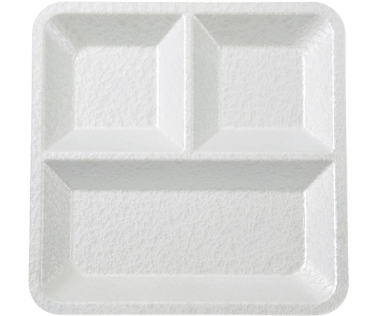 福井クラフト 8.5寸 松花堂用三ツ仕切 ホワイトアクア裏白塗 55008885 1個（ご注文単位1個）【直送品】