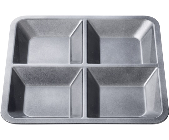 福井クラフト 8.5寸 松花堂四つ仕切 銀透き(裏黒) 55008850 1個（ご注文単位1個）【直送品】