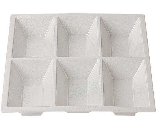 福井クラフト 8.5寸 ABS六ッ仕切 ホワイトアクア(裏白)汚染防止 23025575 1個（ご注文単位1個）【直送品】