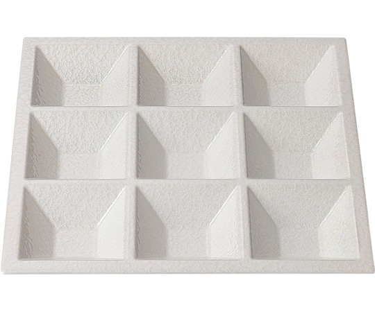 福井クラフト 8.5寸 松花堂用九ツ仕切 ホワイトアクア裏白塗 23025535 1個（ご注文単位1個）【直送品】